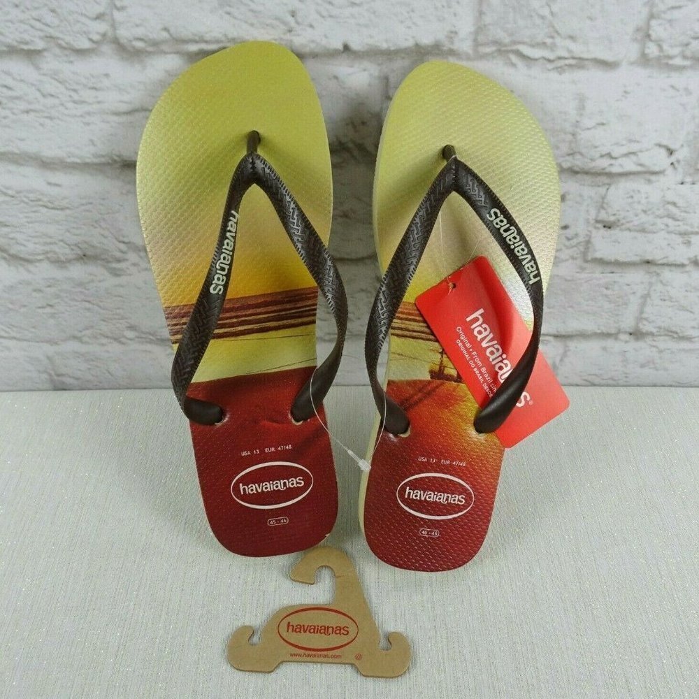 Clearance!💎5/$25 New HAVAIANAS Flip Flop Hype Tropical Sunset 13